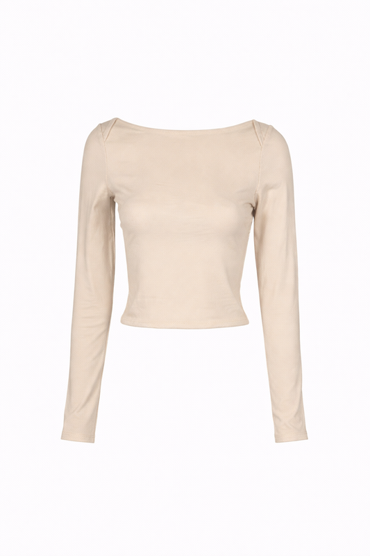 Clipped Shoulder Long Sleeve