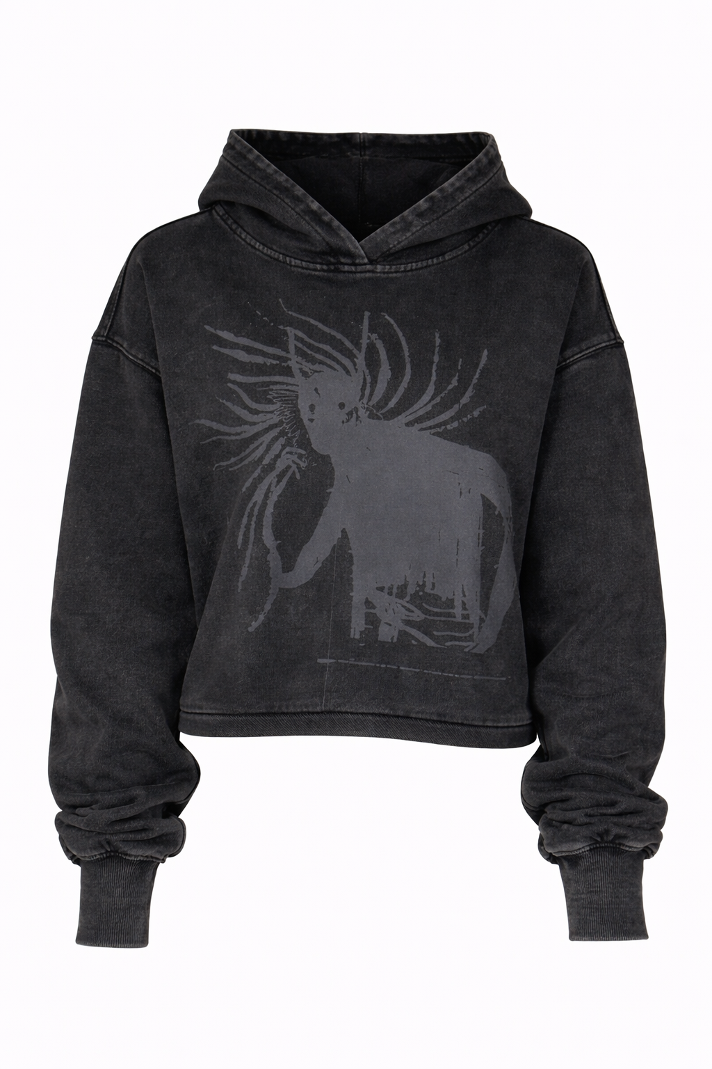Night-Terror Cropped Hoodie