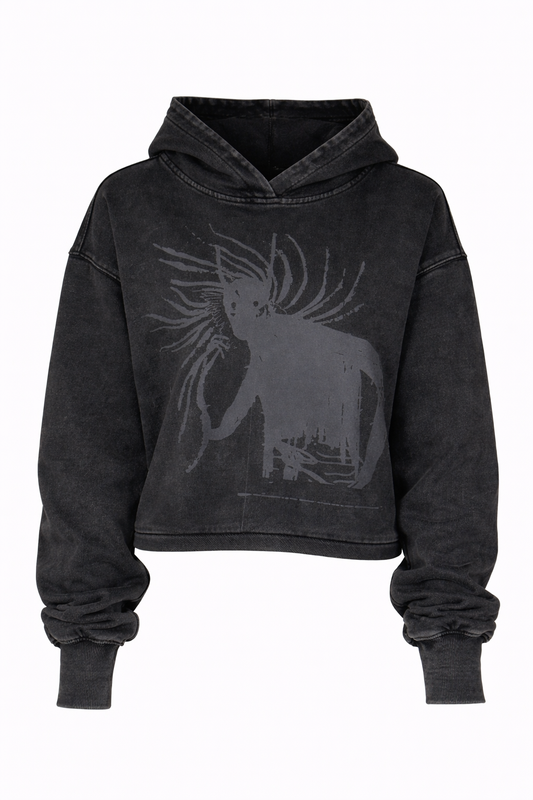 Night-Terror Cropped Hoodie